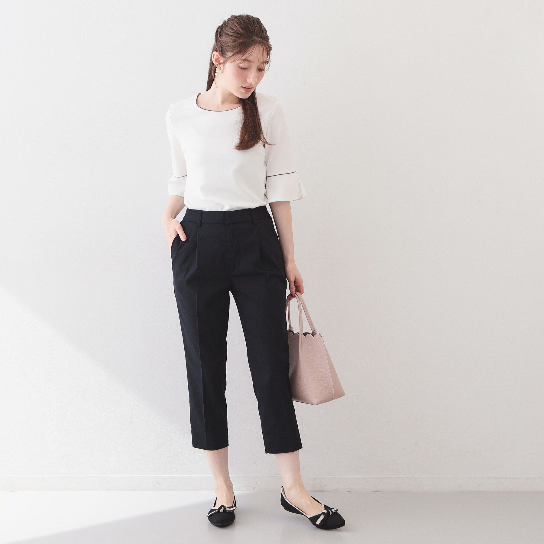 index「コンパクトストレッチカプリパンツ【洗濯機OK/吸水速乾/接触冷感/透け防止】」|その他|