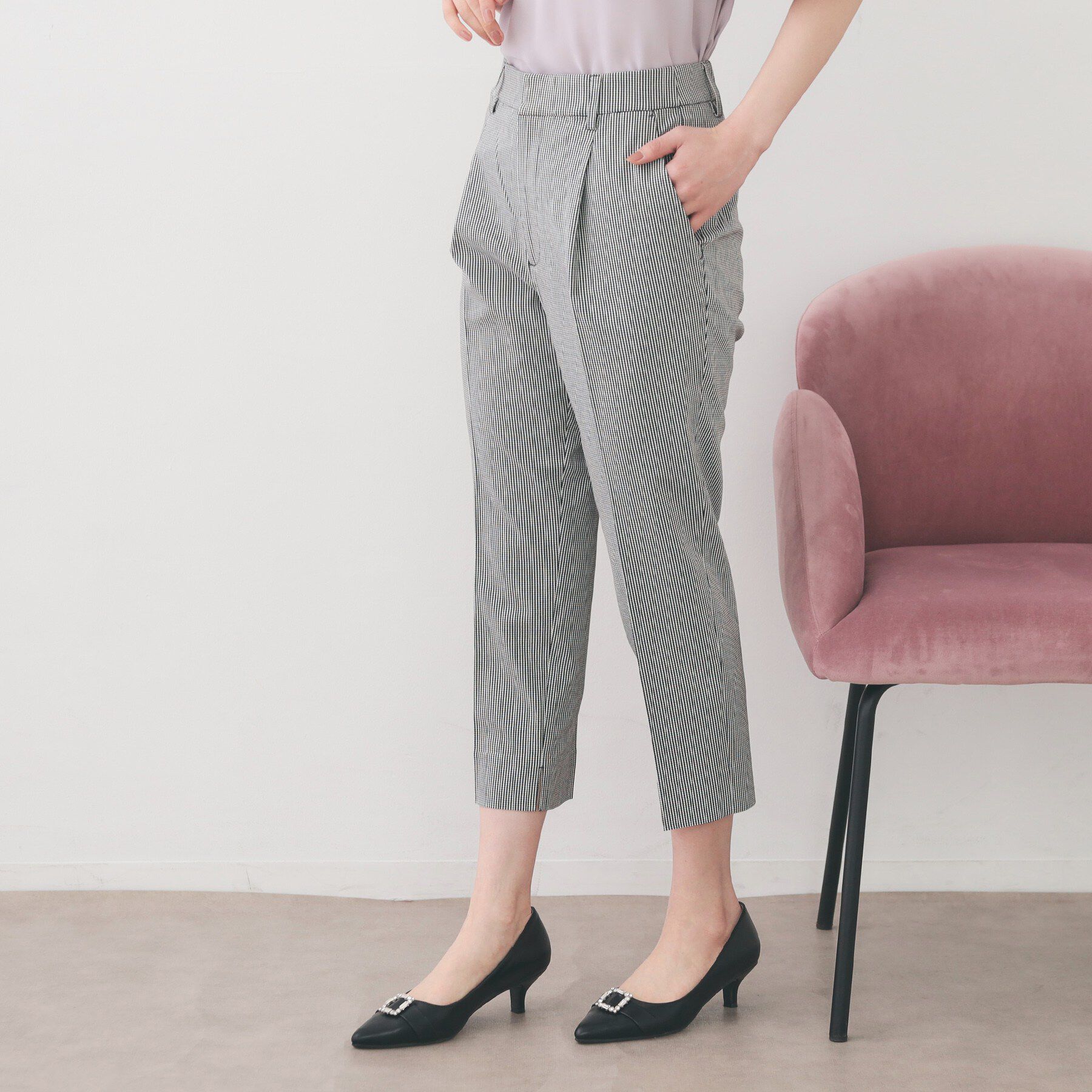 index「コンパクトストレッチカプリパンツ【洗濯機OK/吸水速乾/接触冷感/透け防止】」|その他|