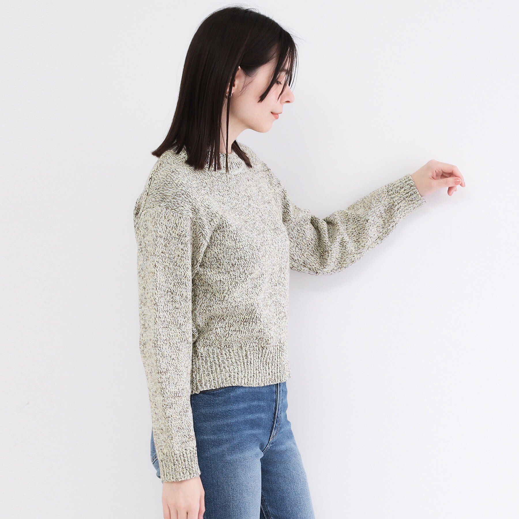 OPAQUE.CLIP「カラーMIXニット【洗濯機OK】」|ニット・セーター|