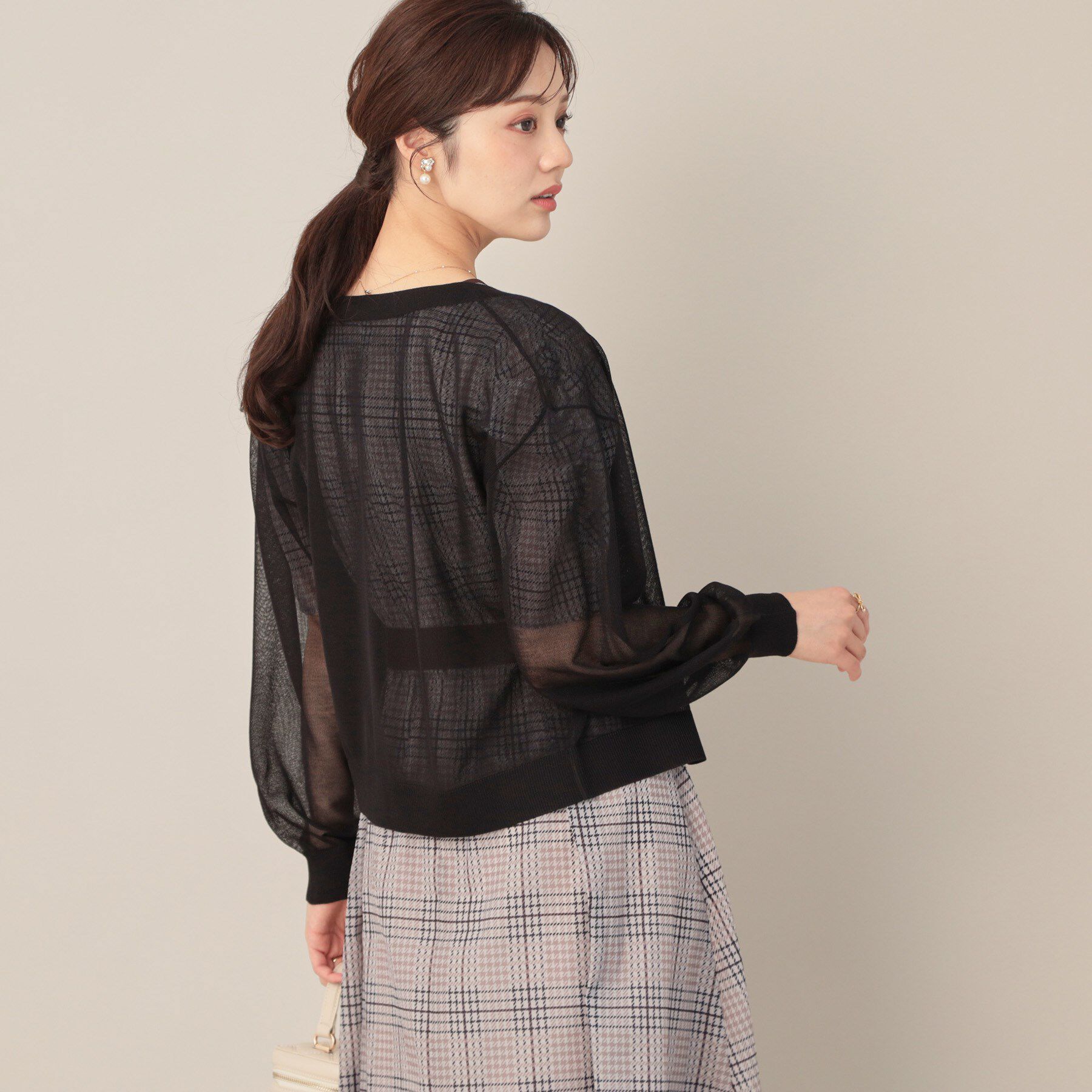 Couture broach「LEVITAシアージップアップブルゾン」|カーディガン|