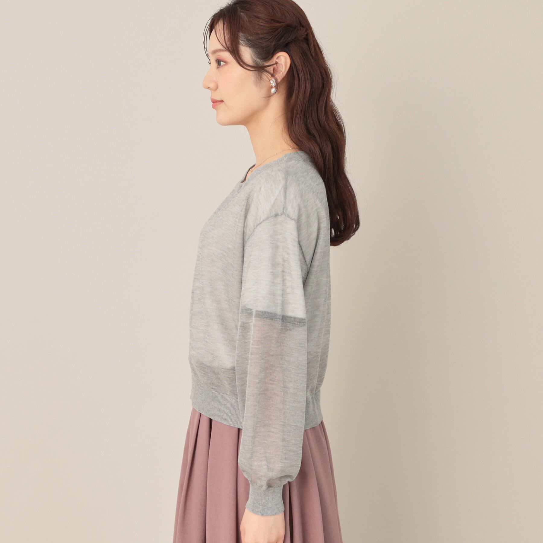 Couture broach「LEVITAシアージップアップブルゾン」|カーディガン|