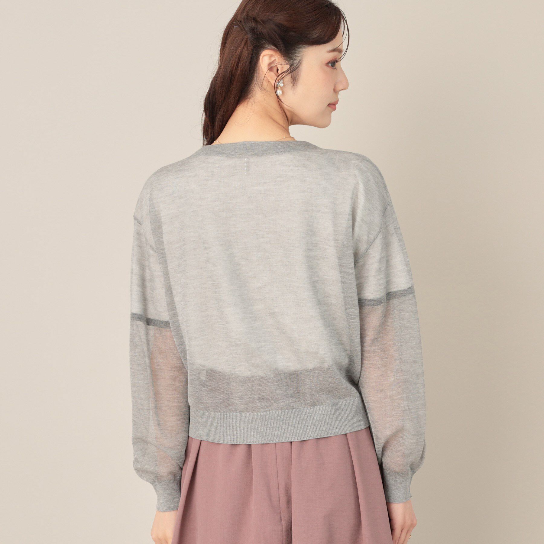 Couture broach「LEVITAシアージップアップブルゾン」|カーディガン|