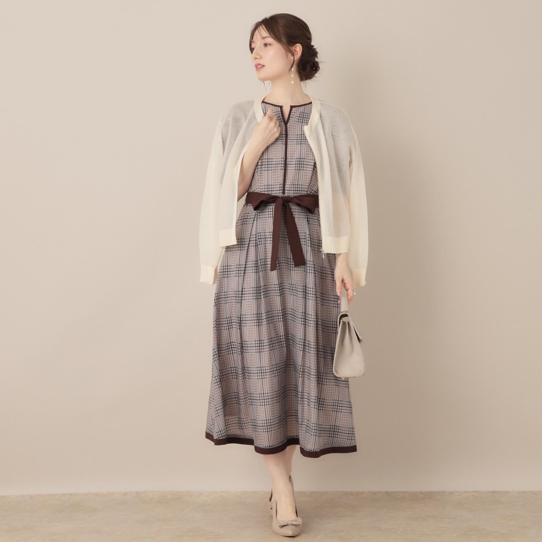 Couture broach「LEVITAシアージップアップブルゾン」|カーディガン|