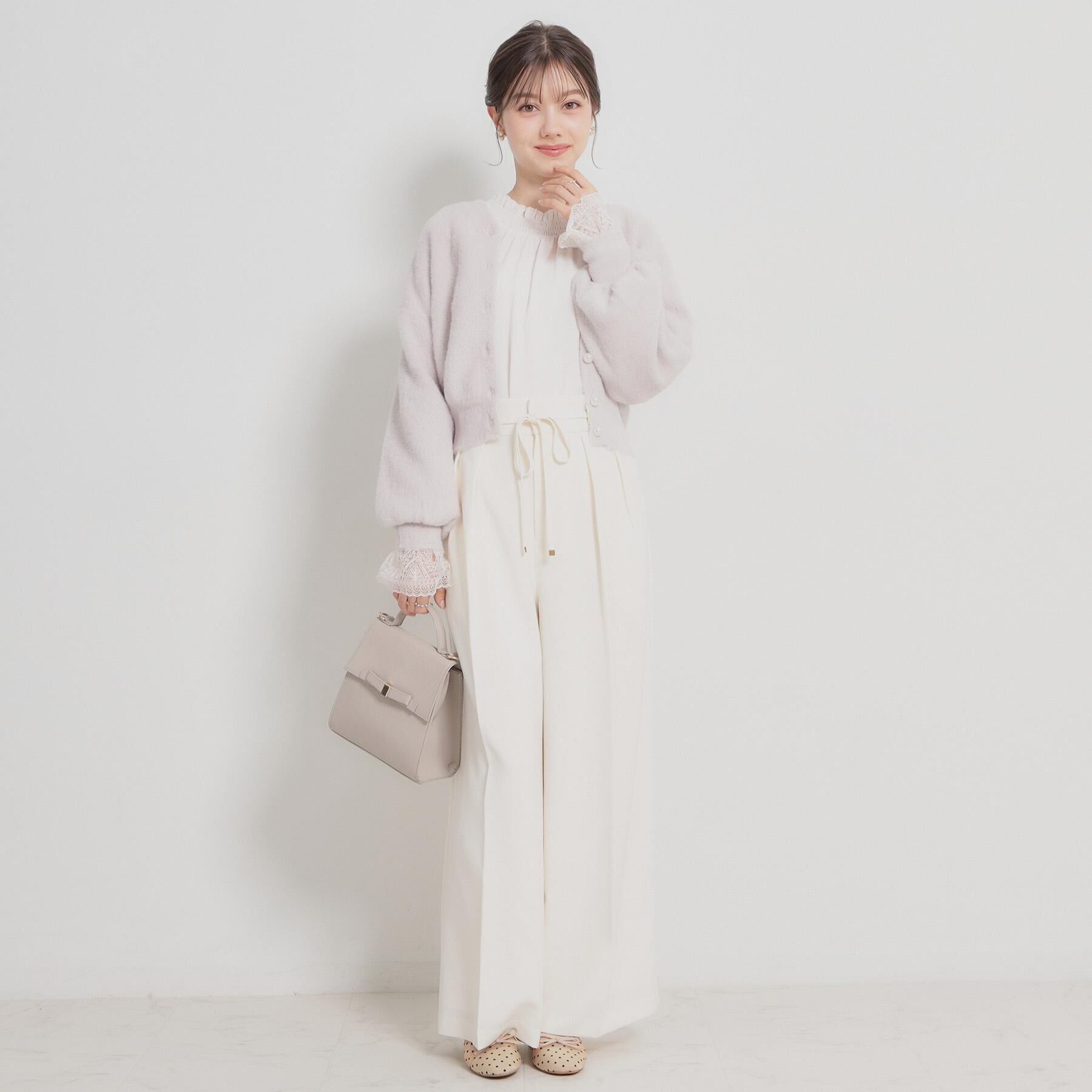 Couture broach「【前後2WAY】Springフェザーカーデトップス」|カーディガン|