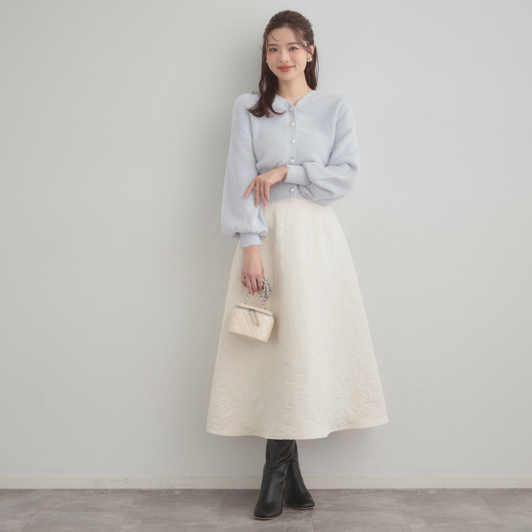 Couture broach「【前後2WAY】Springフェザーカーデトップス」|カーディガン|