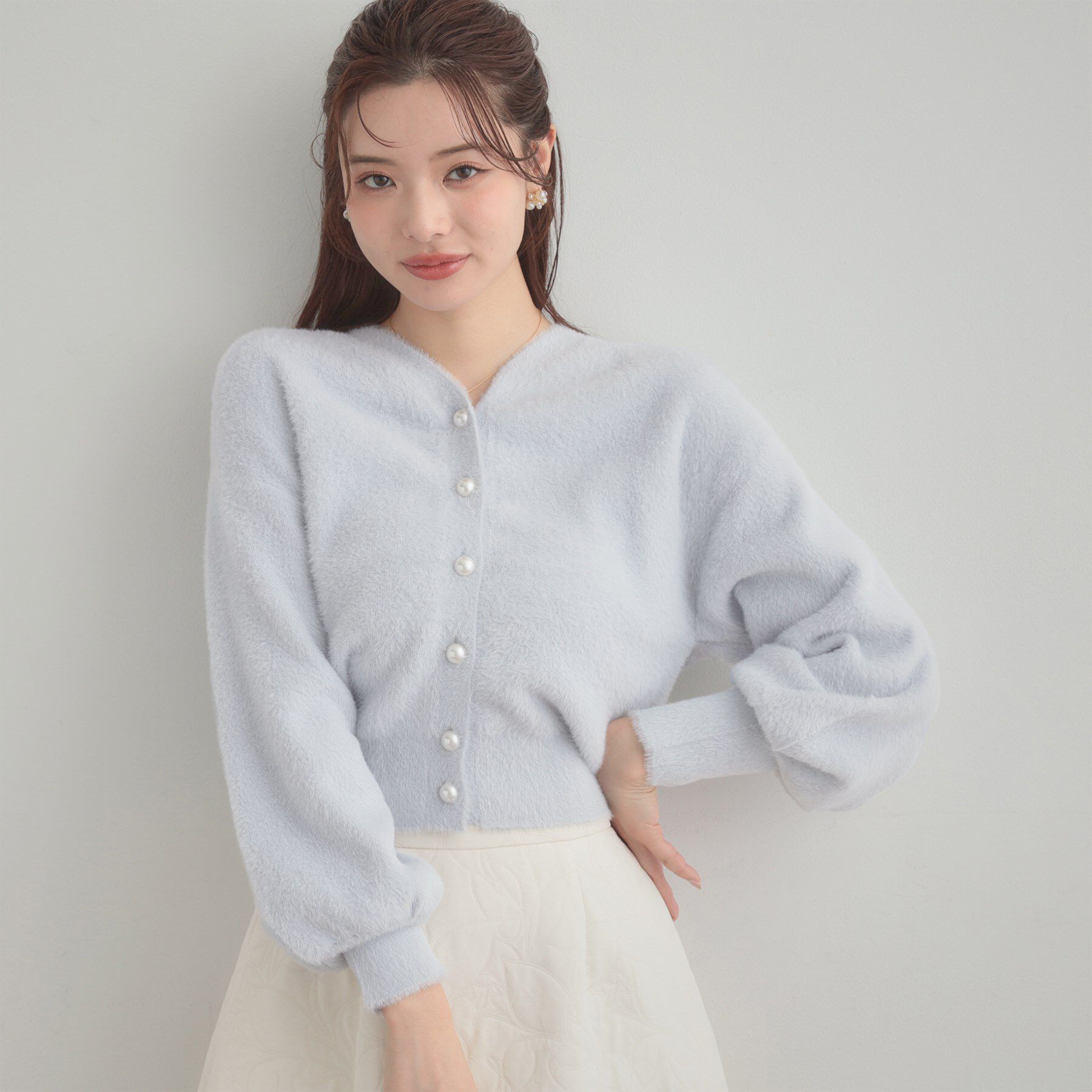 Couture broach「【前後2WAY】Springフェザーカーデトップス」|カーディガン|