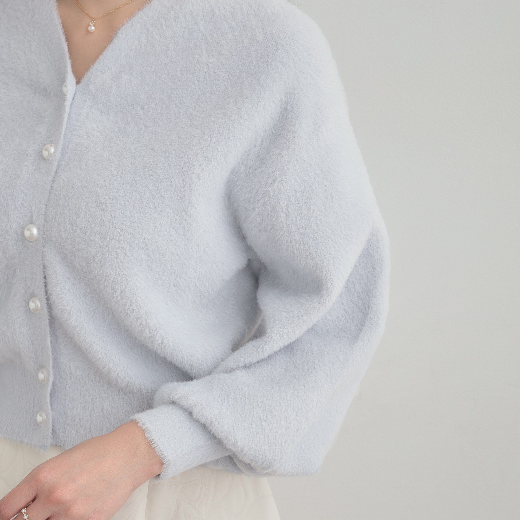 Couture broach「【前後2WAY】Springフェザーカーデトップス」|カーディガン|