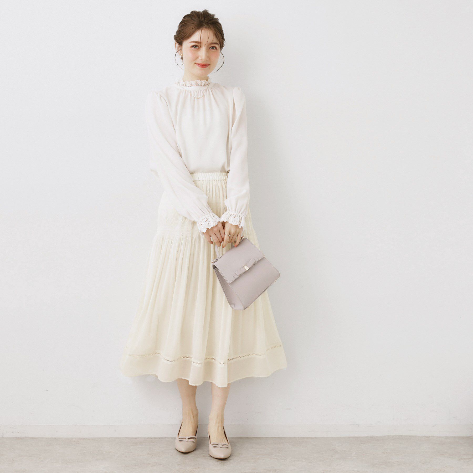 Couture broach「【ハレの日・通勤】マジョリカプリーツスカート」|スカート|