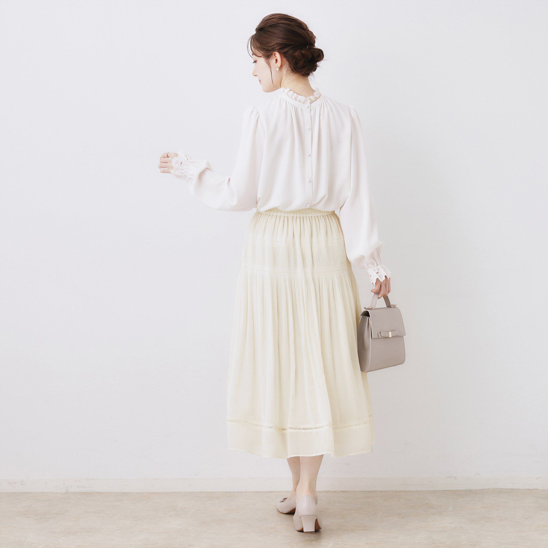 Couture broach「【ハレの日・通勤】マジョリカプリーツスカート」|スカート|
