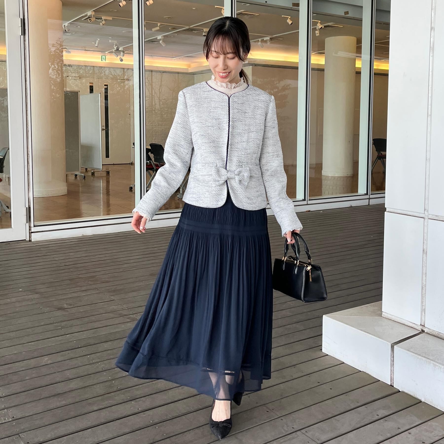 Couture broach「【ハレの日・通勤】マジョリカプリーツスカート」|スカート|