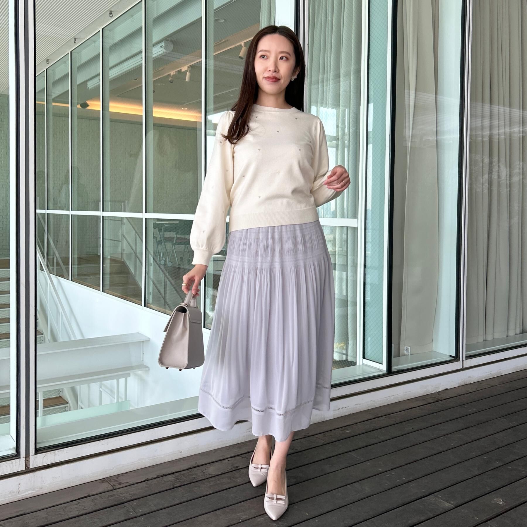 Couture broach「【ハレの日・通勤】マジョリカプリーツスカート」|スカート|