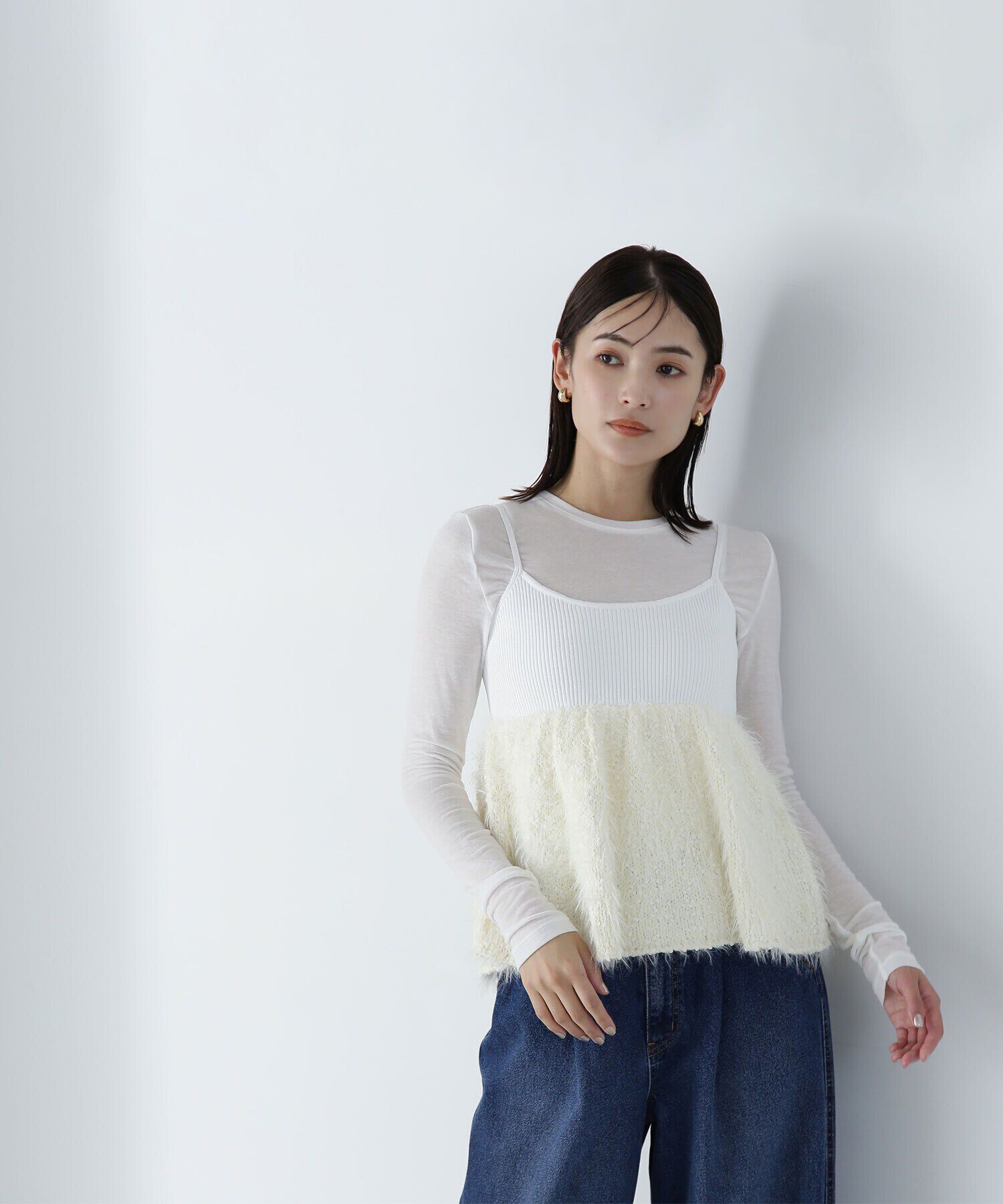  「ポップコーンシャギーニットキャミソール　24AW」|ニット・セーター|