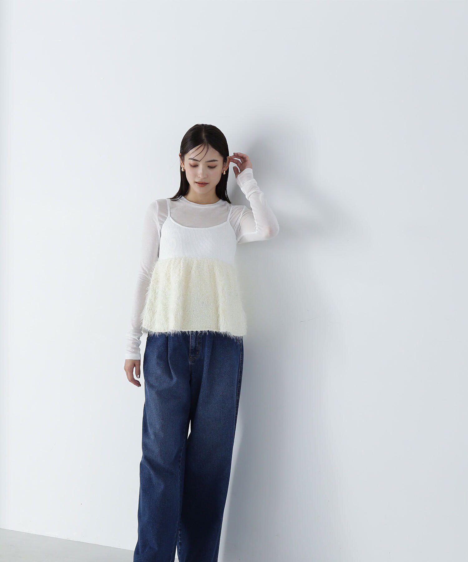  「ポップコーンシャギーニットキャミソール　24AW」|ニット・セーター|