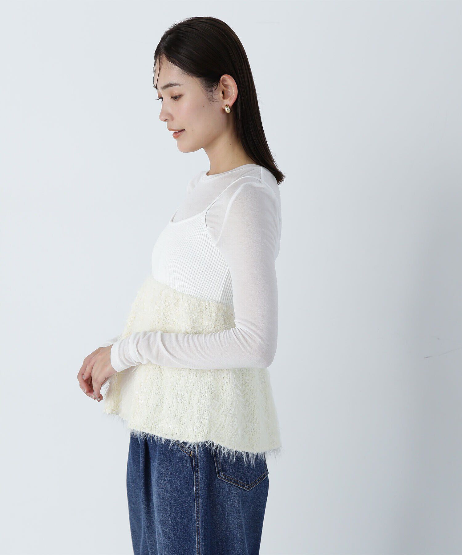  「ポップコーンシャギーニットキャミソール　24AW」|ニット・セーター|