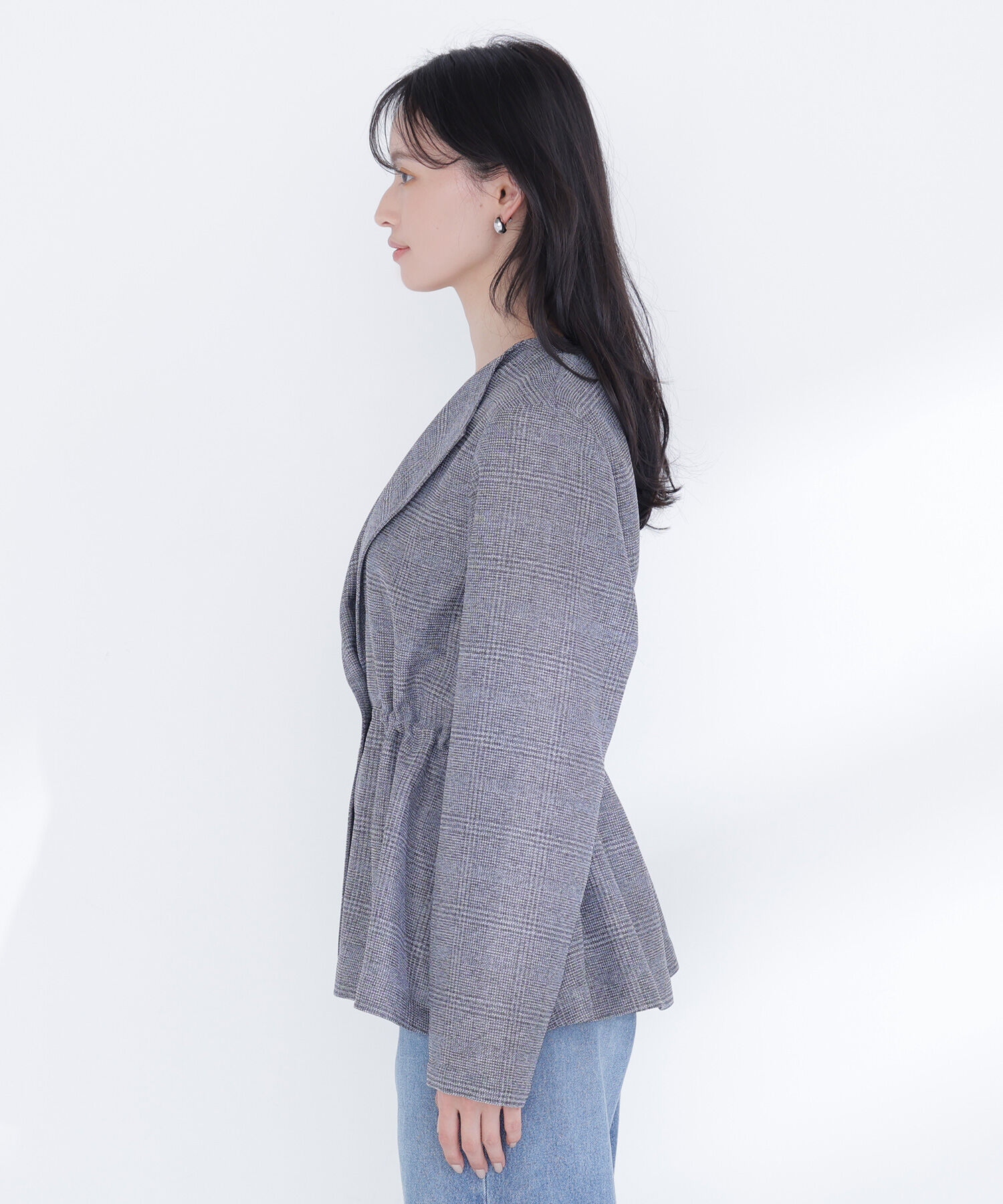  「ドロストシャドーチェックジャケット」|ブルゾン・スタジャン|