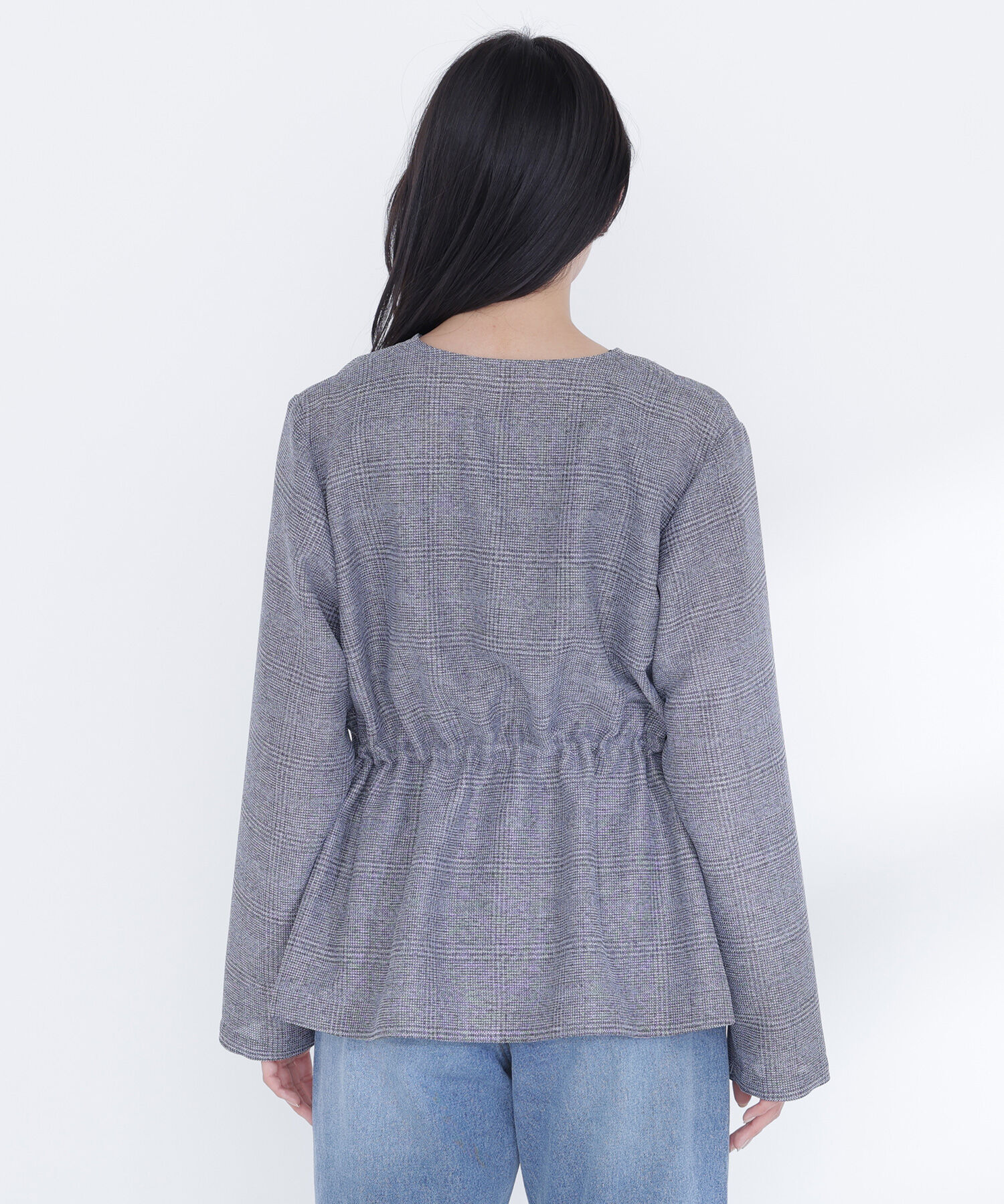  「ドロストシャドーチェックジャケット」|ブルゾン・スタジャン|