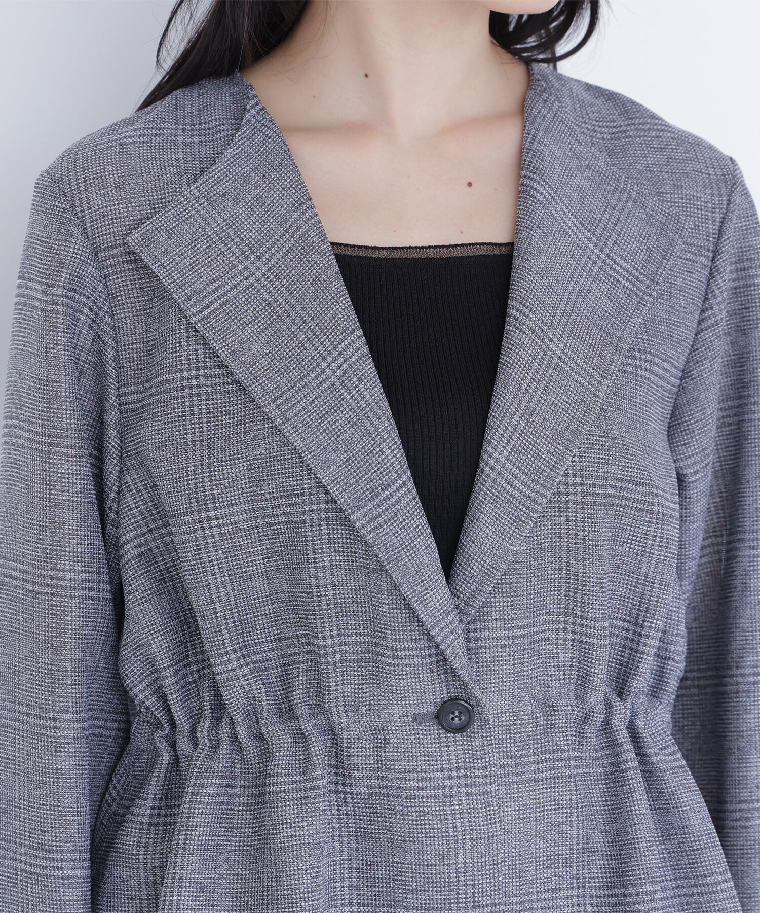  「ドロストシャドーチェックジャケット」|ブルゾン・スタジャン|