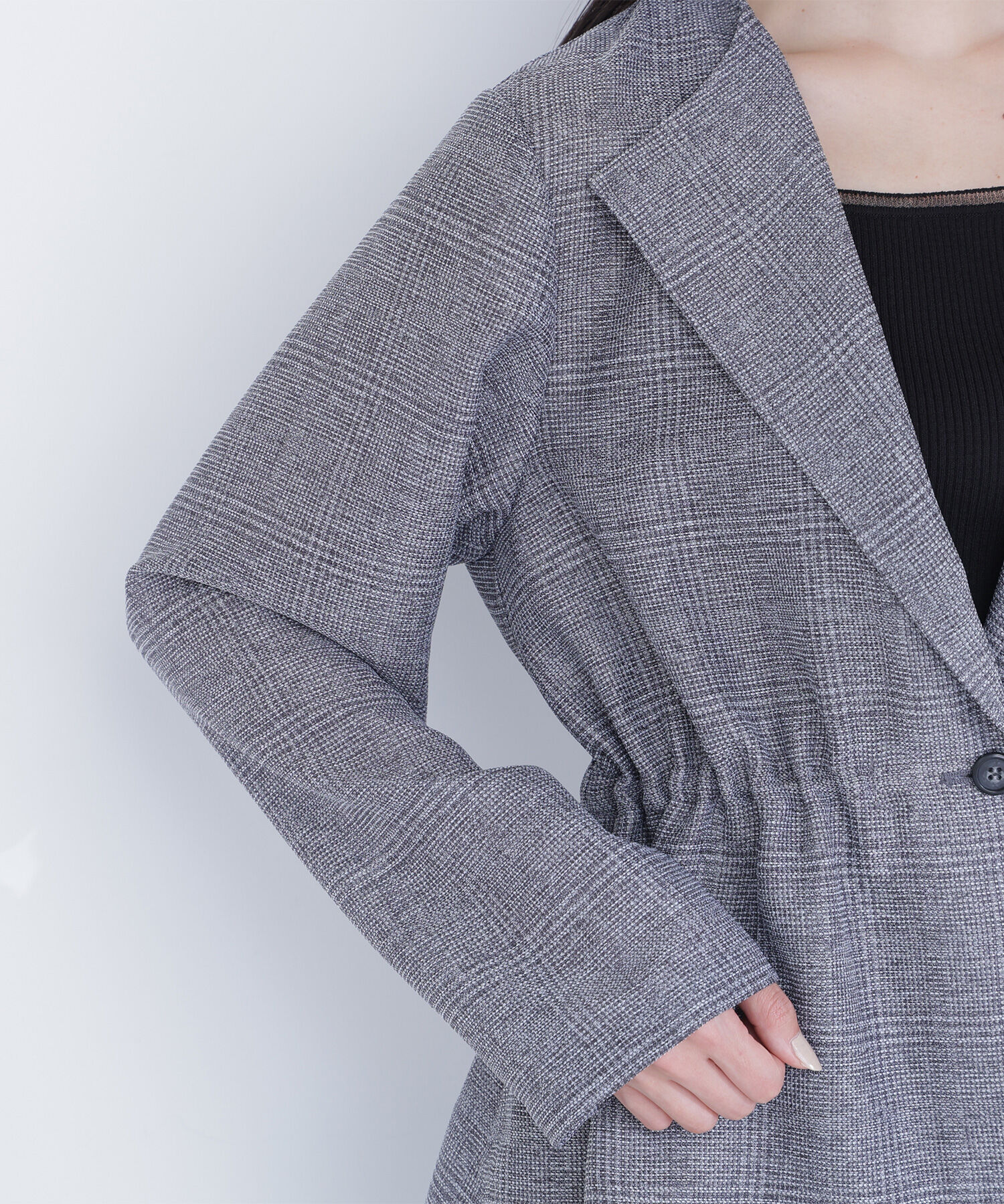  「ドロストシャドーチェックジャケット」|ブルゾン・スタジャン|