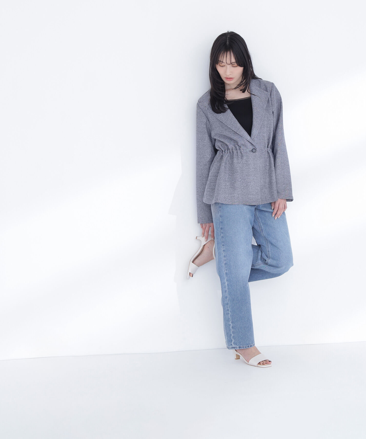  「ドロストシャドーチェックジャケット」|ブルゾン・スタジャン|