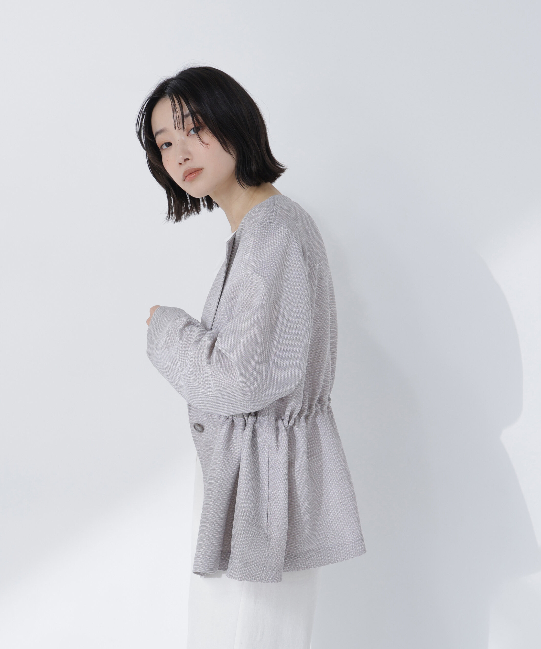  「ドロストシャドーチェックジャケット」|ブルゾン・スタジャン|