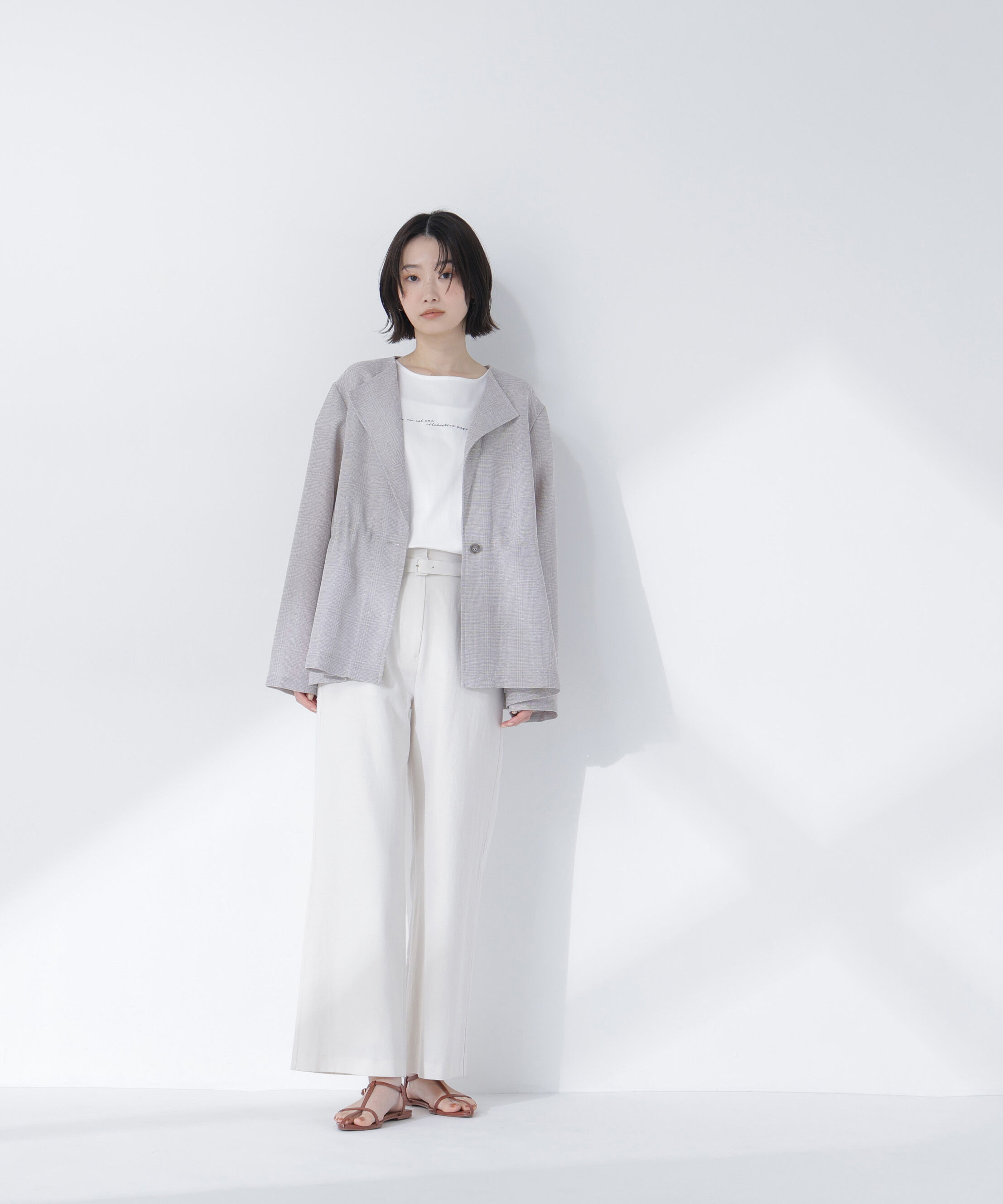  「ドロストシャドーチェックジャケット」|ブルゾン・スタジャン|