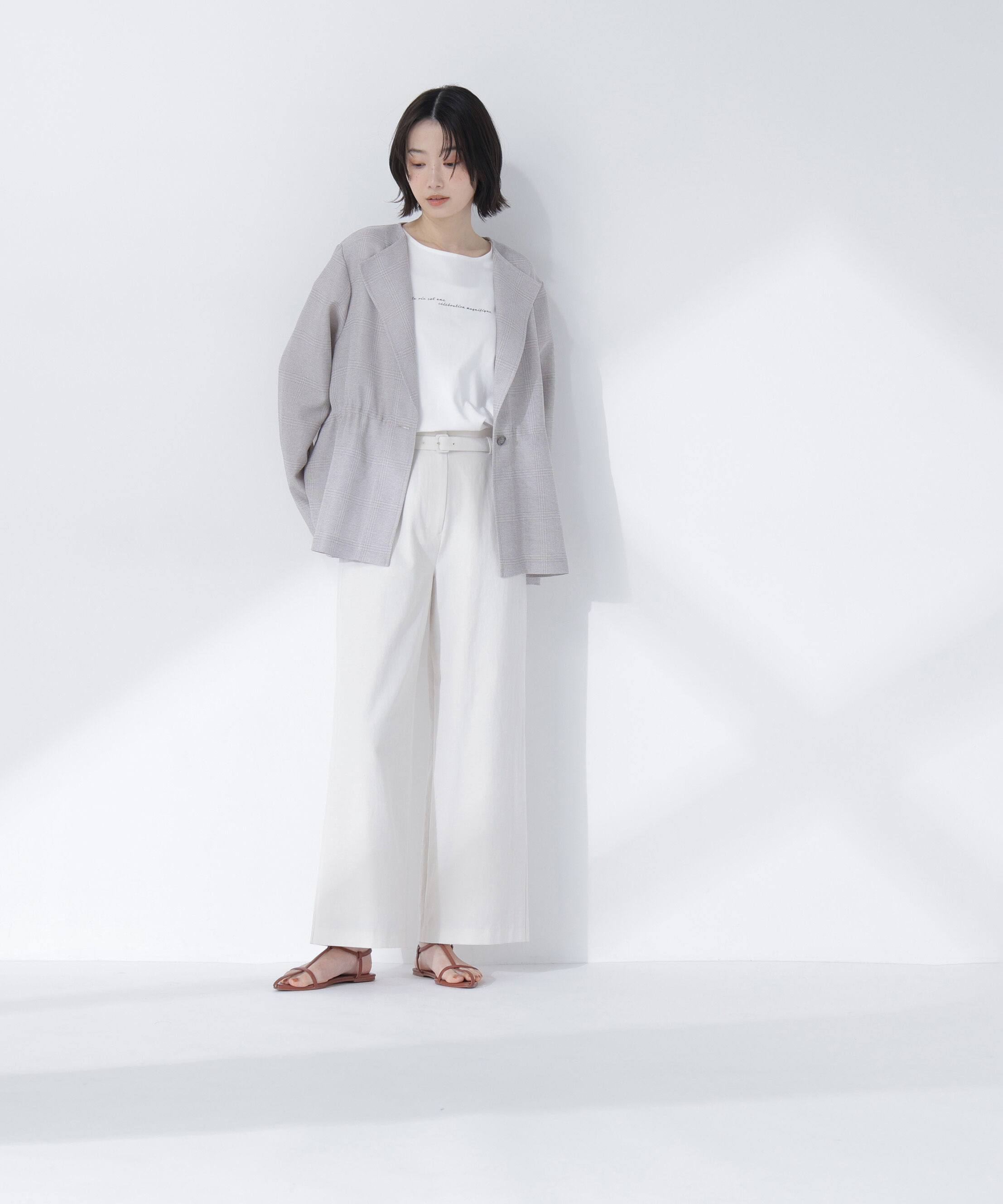  「ドロストシャドーチェックジャケット」|ブルゾン・スタジャン|