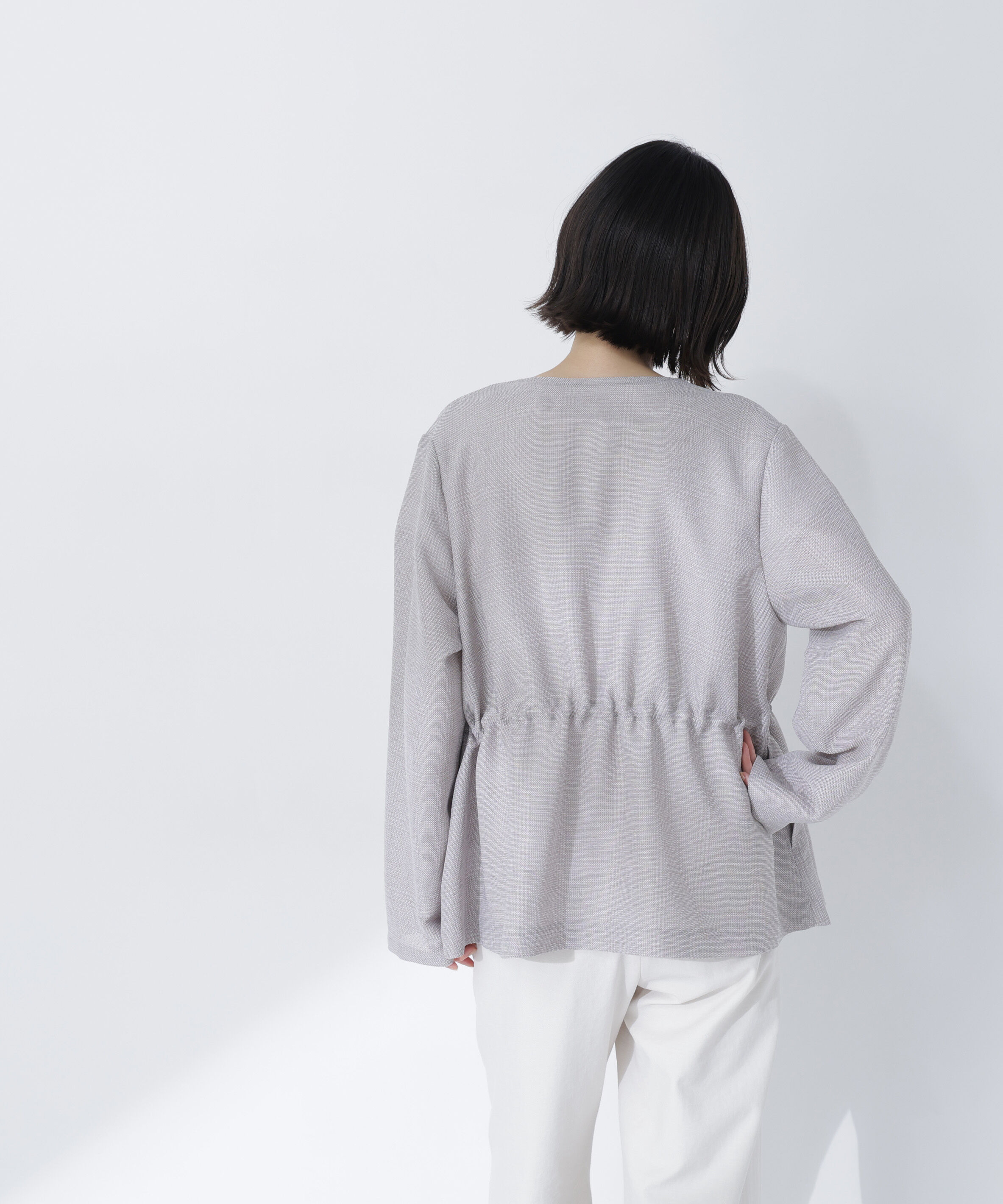  「ドロストシャドーチェックジャケット」|ブルゾン・スタジャン|