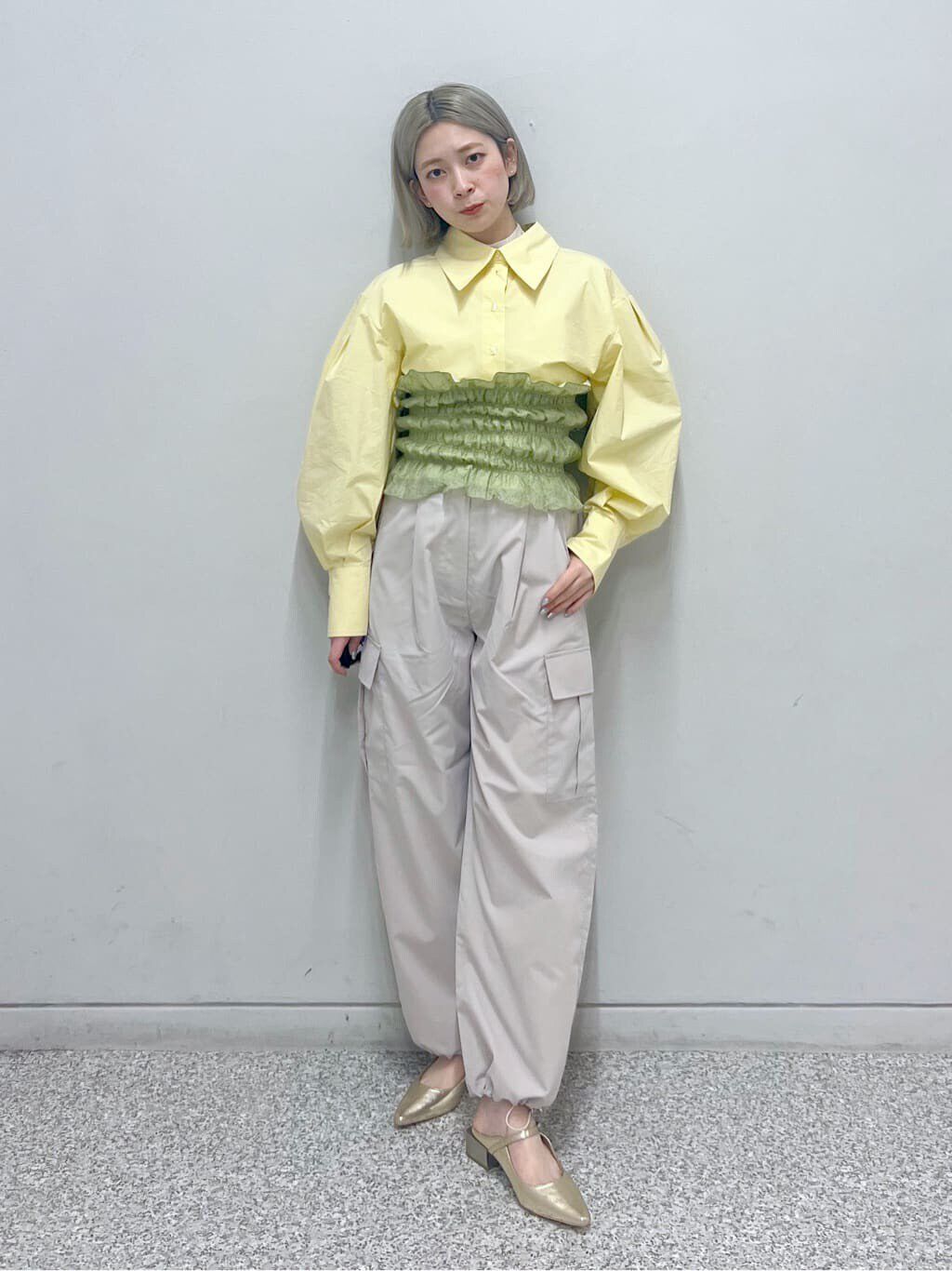  「ギャザーシャーリングビスチェ」|シャツ・ブラウス|