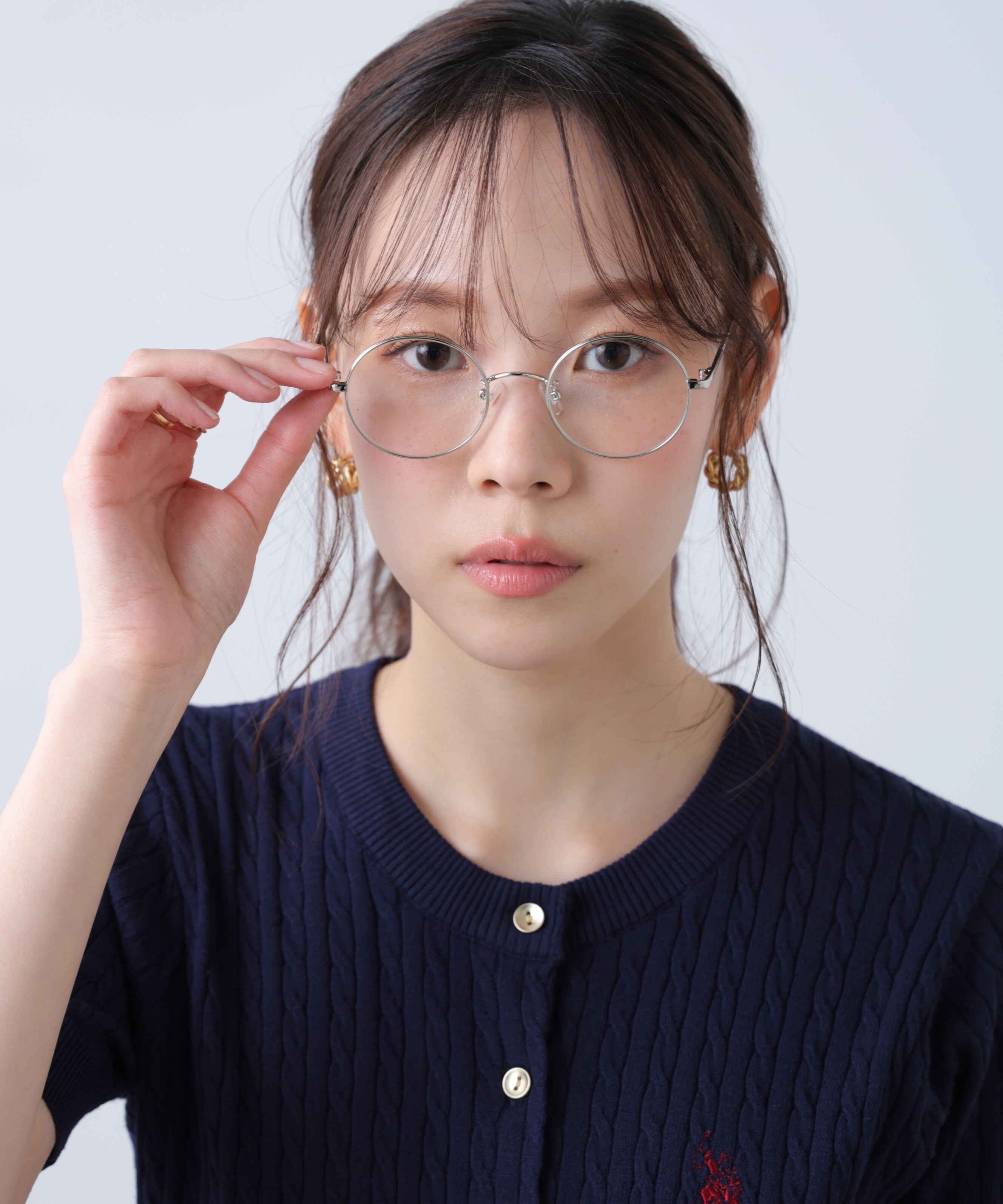  「ラウンドメガネ」|ハンカチ|