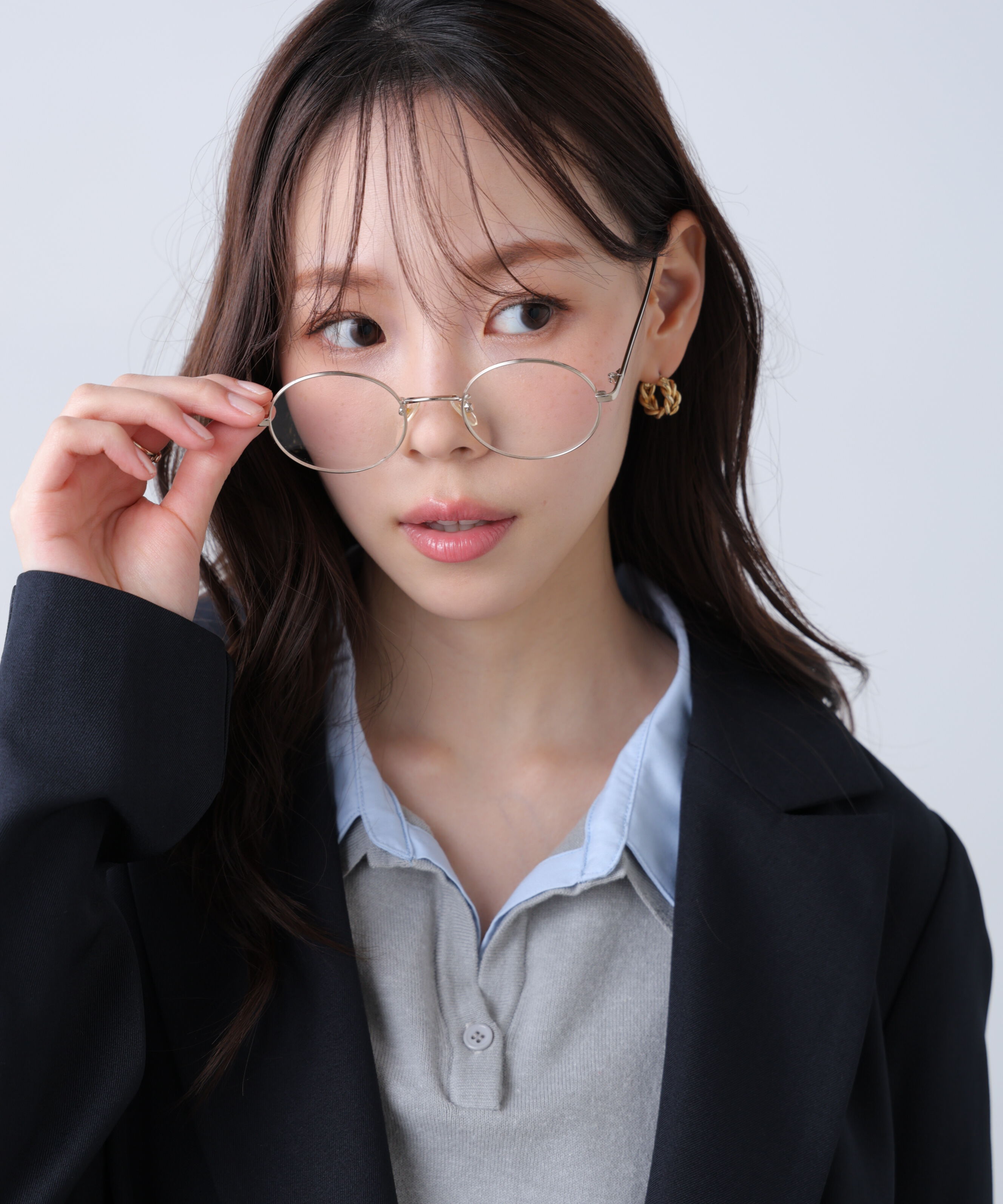  「ラウンドメガネ」|ハンカチ|