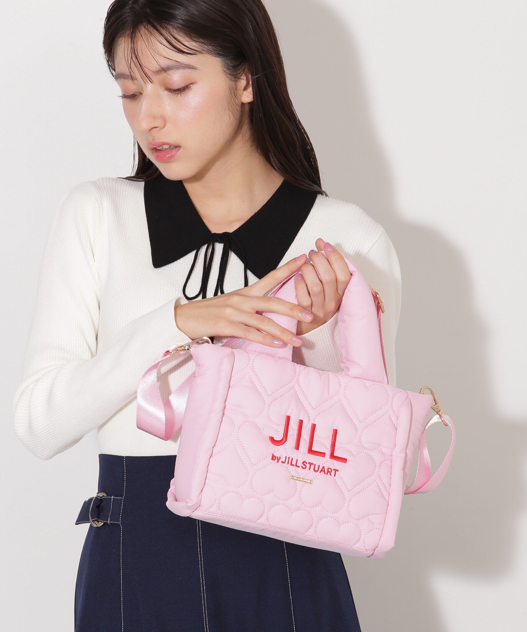  「ハートパフトート　WEB限定カラー:ピンクレッド」|その他|