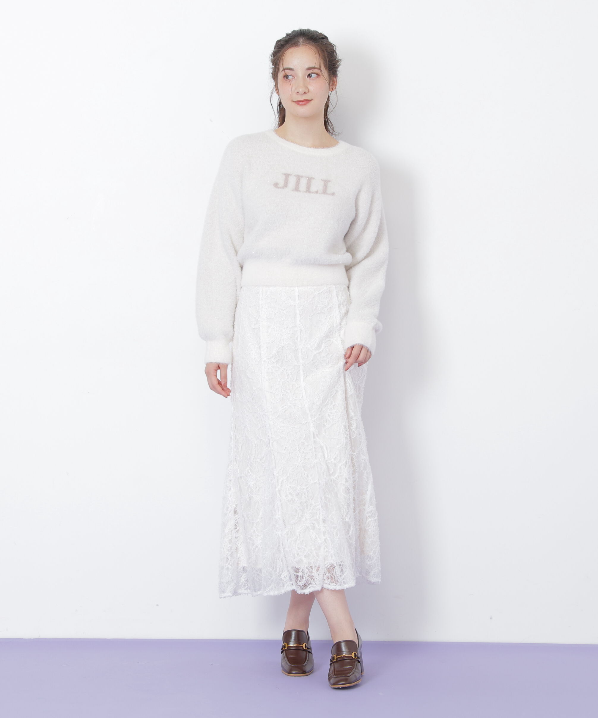  「モール刺繍レースマーメイドスカート」|スカート|