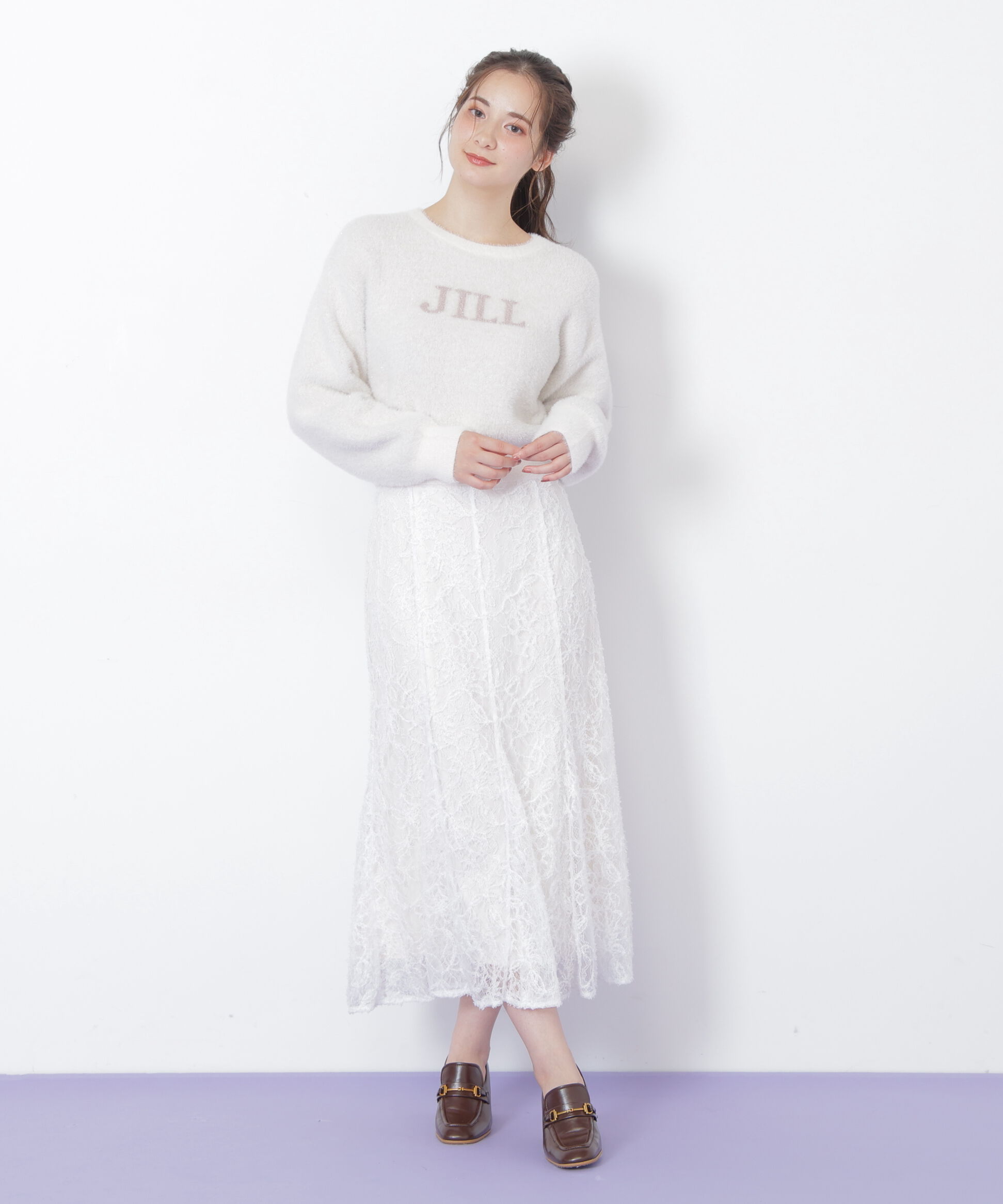  「モール刺繍レースマーメイドスカート」|スカート|