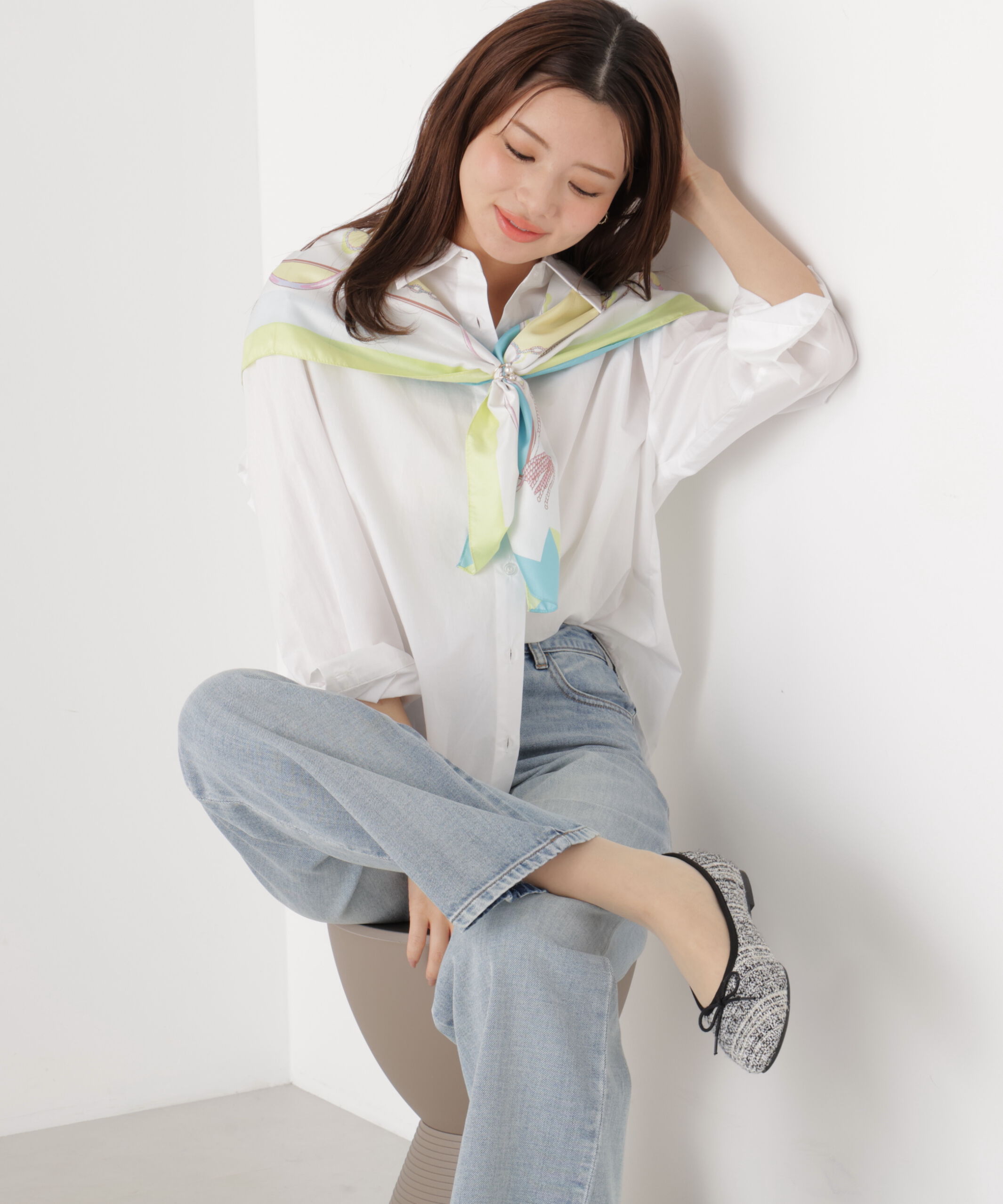 PROPORTION BODY DRESSING「〈a/mie〉オーバーシャツ　26SS」|シャツ・ブラウス|