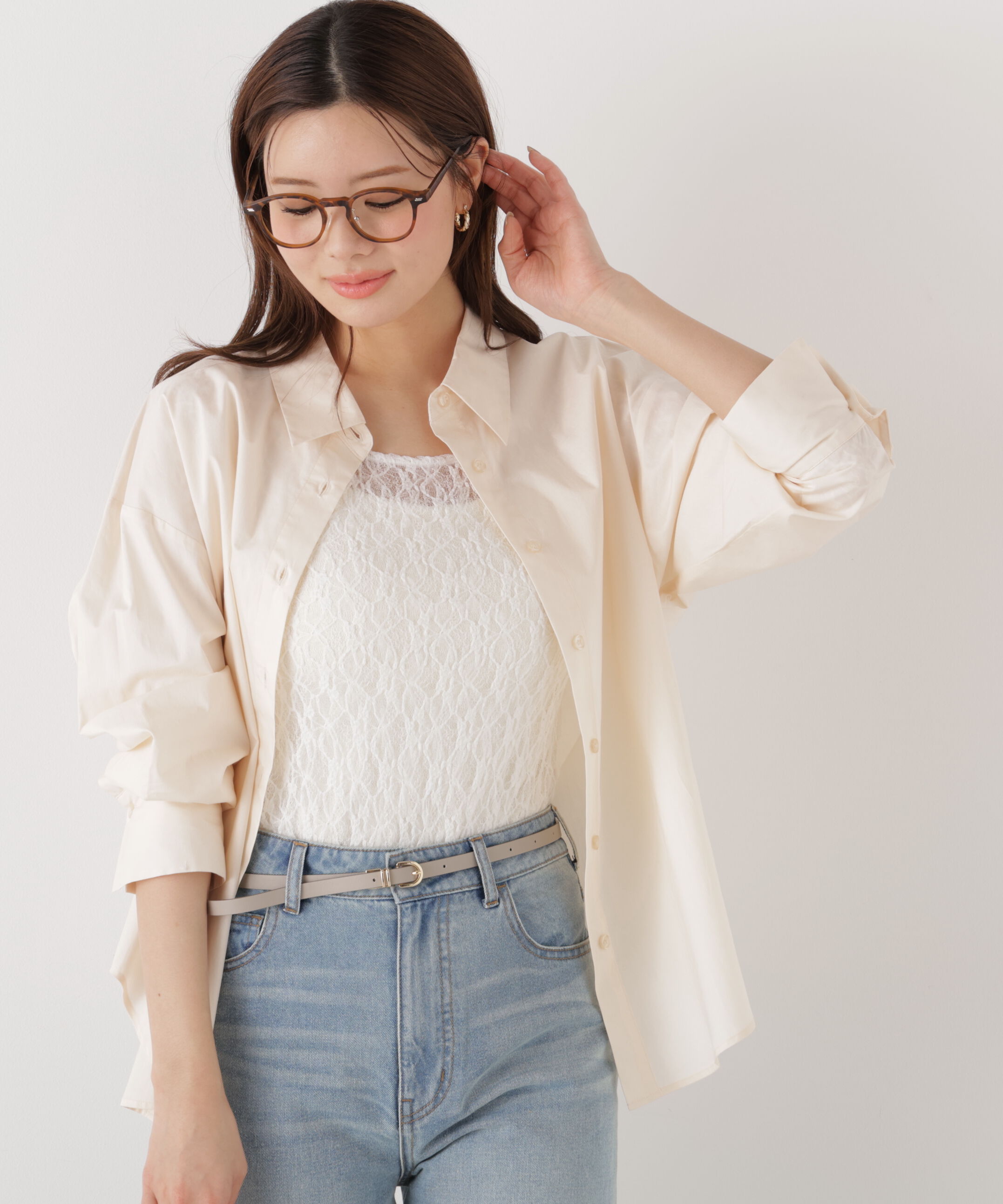 PROPORTION BODY DRESSING「〈a/mie〉オーバーシャツ　26SS」|シャツ・ブラウス|