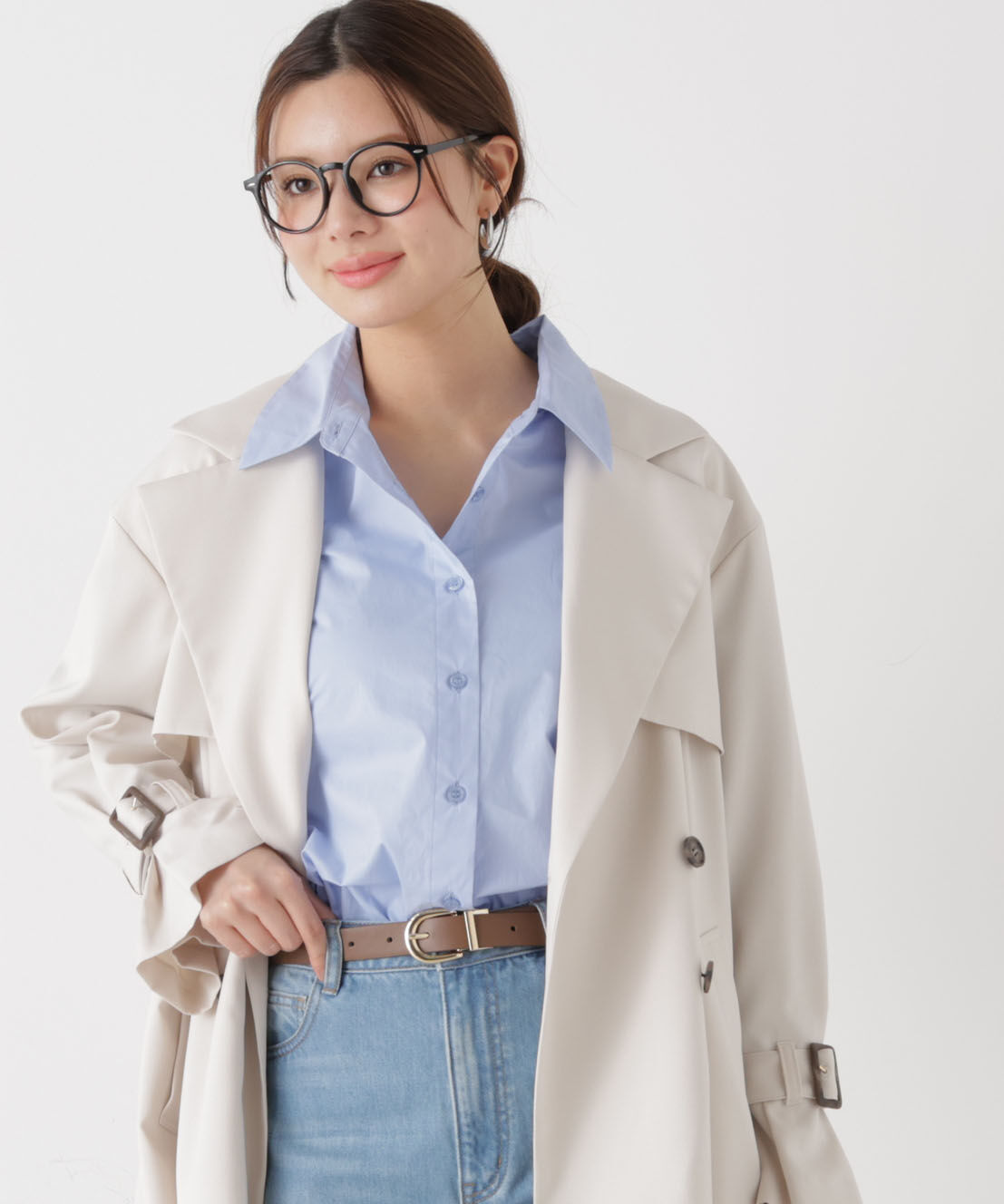 PROPORTION BODY DRESSING「〈a/mie〉オーバーシャツ　26SS」|シャツ・ブラウス|