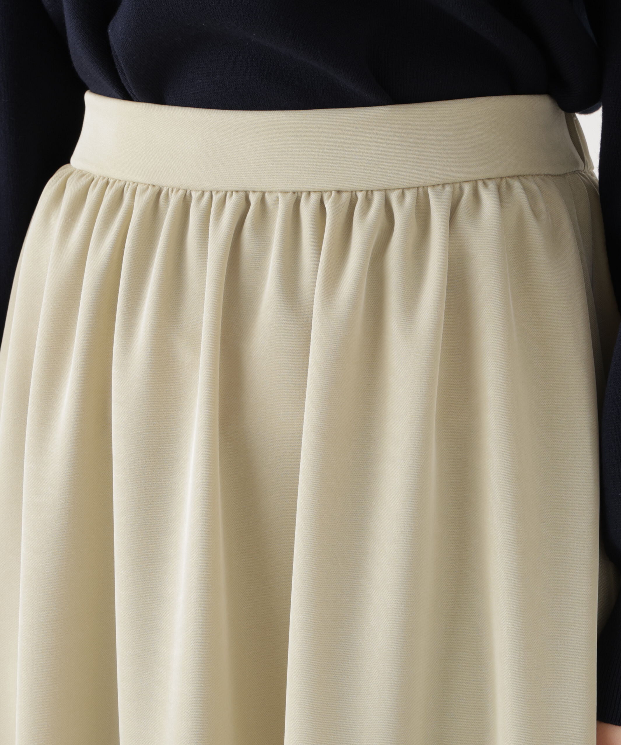 PROPORTION BODY DRESSING「ニュアンスサテンティアードスカート　26SS」|スカート|