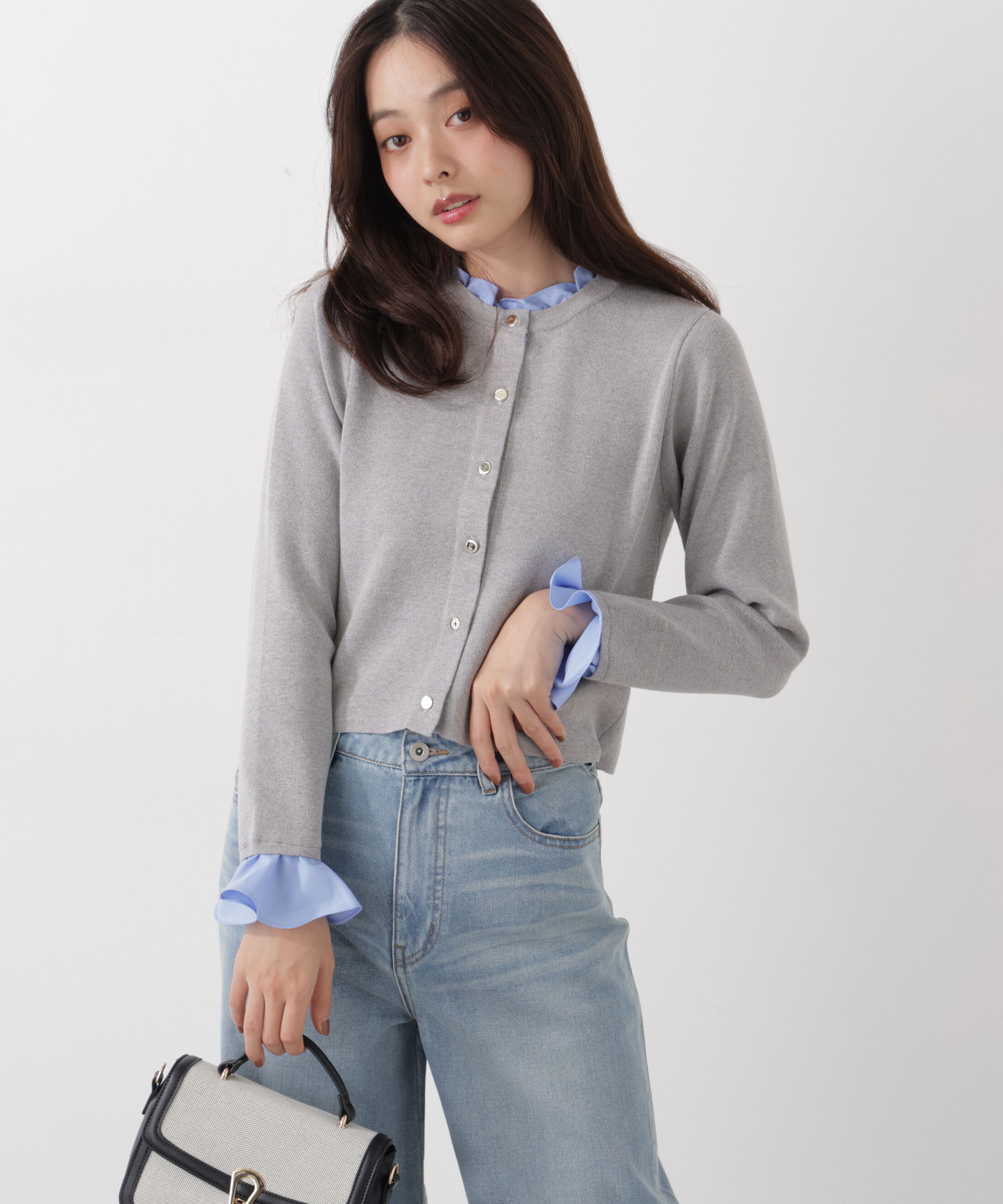 PROPORTION BODY DRESSING「フリルショートカーディガン　26SS」|カーディガン|