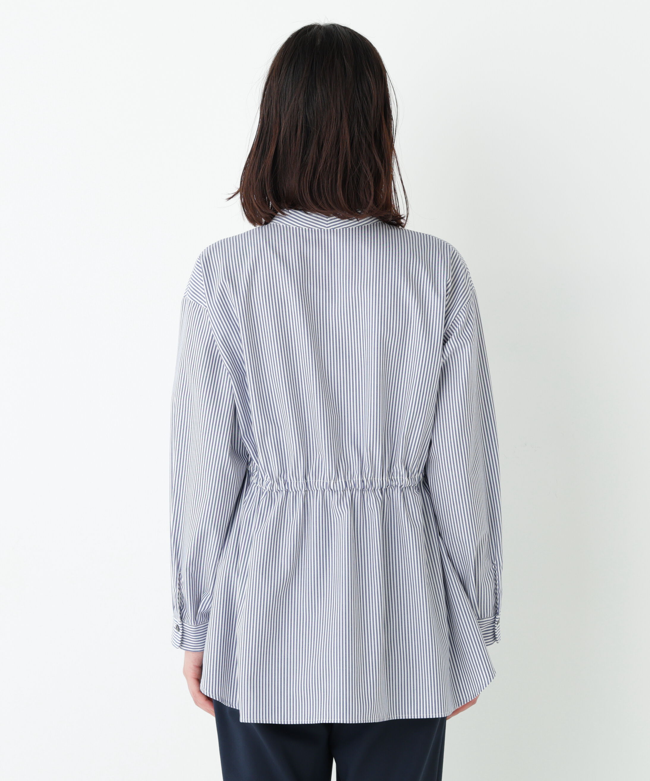  「◆《ウォッシャブル》シャンブレーオックスドロストブラウス」|シャツ・ブラウス|