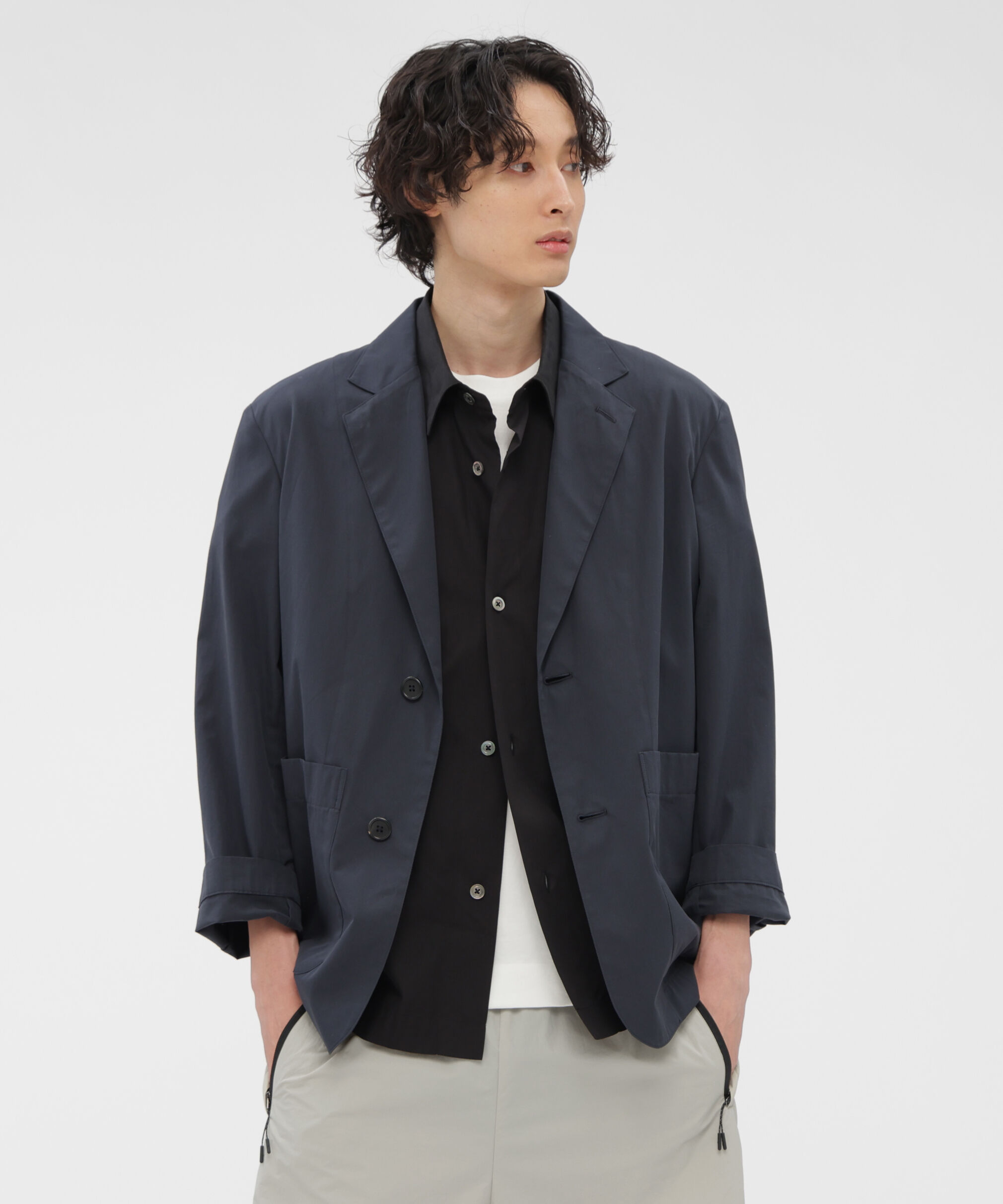 MARGARET HOWELL「FINE COTTON PLAINWEAVE JACKET」|その他|DARK NAVY1
