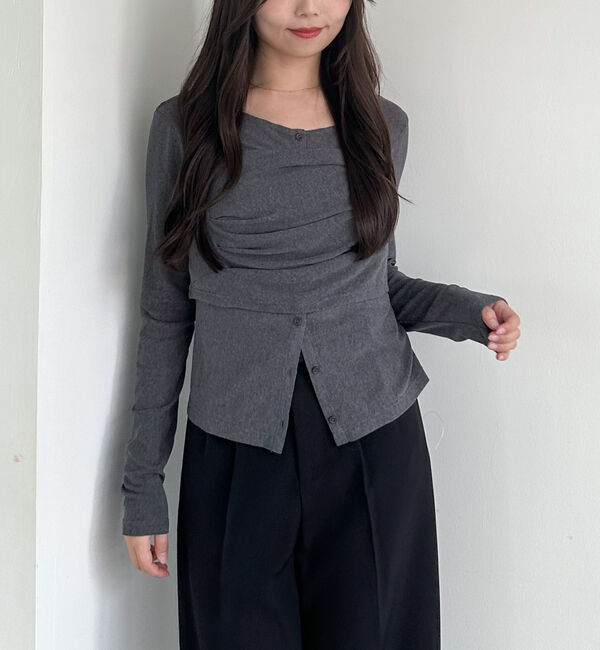 archives「シアーベロアタックビスチェアンサンブル」|カーディガン|