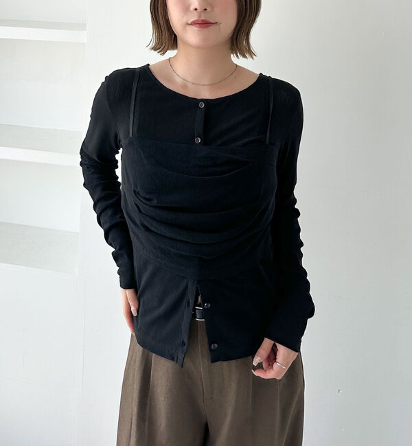 archives「シアーベロアタックビスチェアンサンブル」|カーディガン|
