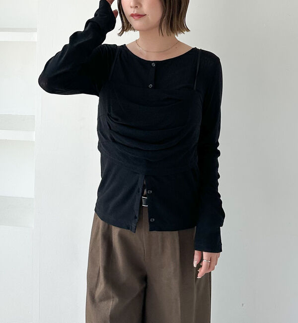 archives「シアーベロアタックビスチェアンサンブル」|カーディガン|