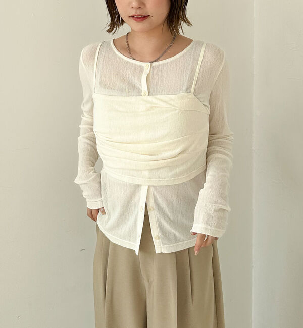 archives「シアーベロアタックビスチェアンサンブル」|カーディガン|