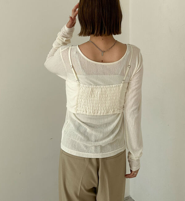 archives「シアーベロアタックビスチェアンサンブル」|カーディガン|