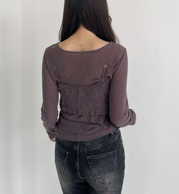 archives「シアーベロアタックビスチェアンサンブル」|カーディガン|