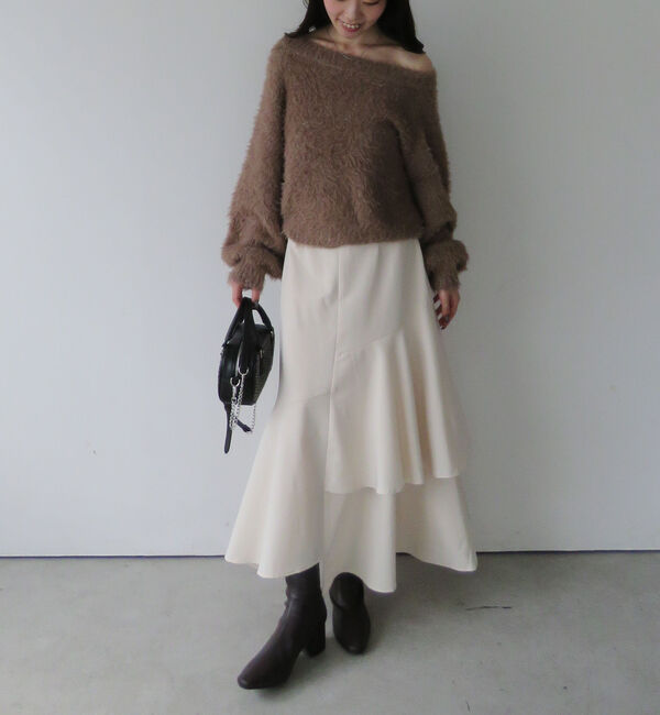 archives「ラメブークレフェザーニットプルオーバー」|ニット・セーター|