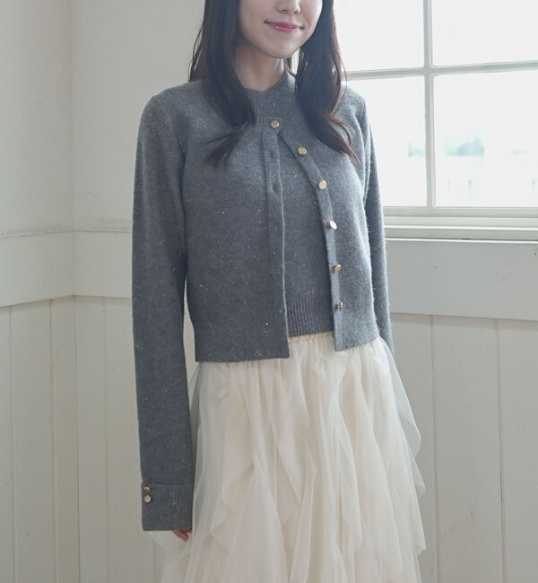 archives「金ボタンラメニットアンサンブル」|カーディガン|