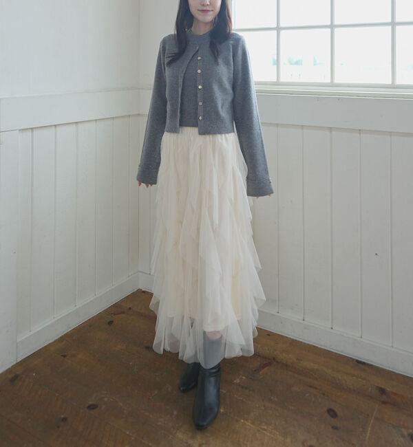 archives「金ボタンラメニットアンサンブル」|カーディガン|