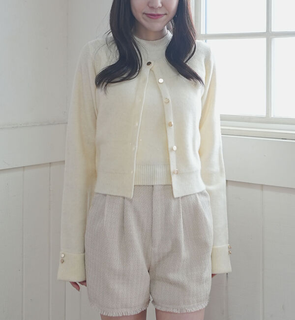 archives「金ボタンラメニットアンサンブル」|カーディガン|